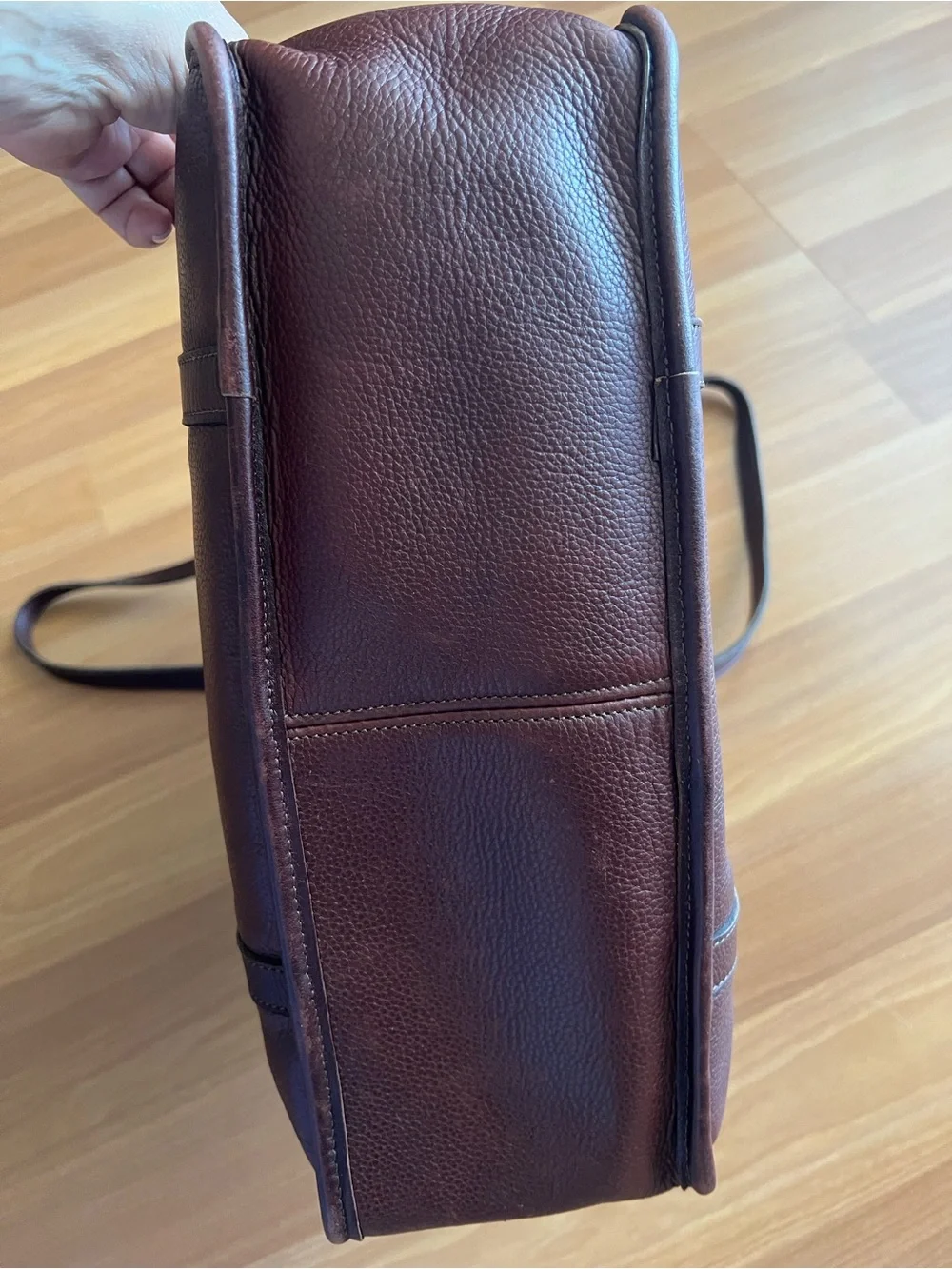 Jack Georges Brown Pebbled Leather Work Tote Laptop Bag USA Made